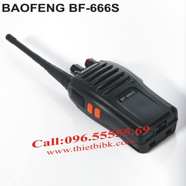 Bộ đàm cầm tay Baofeng BF-666s kiểu dáng hiện đại, nhiều tính năng