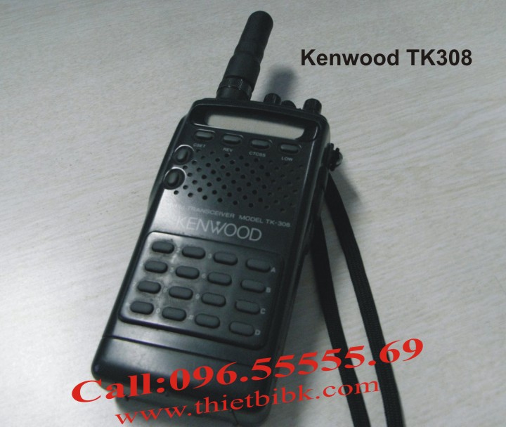 Bộ đàm cầm tay Kenwood TK308 99 kênh 7W dùng cho sân bay, cảng biển