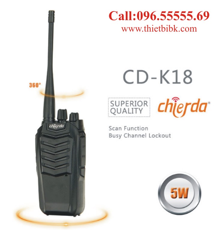 Bộ đàm Chierda CD-K18 Handheld VHF