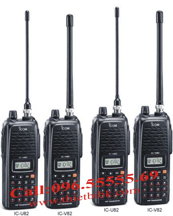 Bộ đàm iCOM IC-U82 UHF IC-V82 nồi đồng cối đá, siêu bền