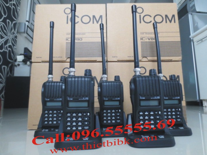 Bộ đàm iCOM IC-V80 G50 dùng cho công trình xây dựng cầu đường, tòa nhà cao tầng