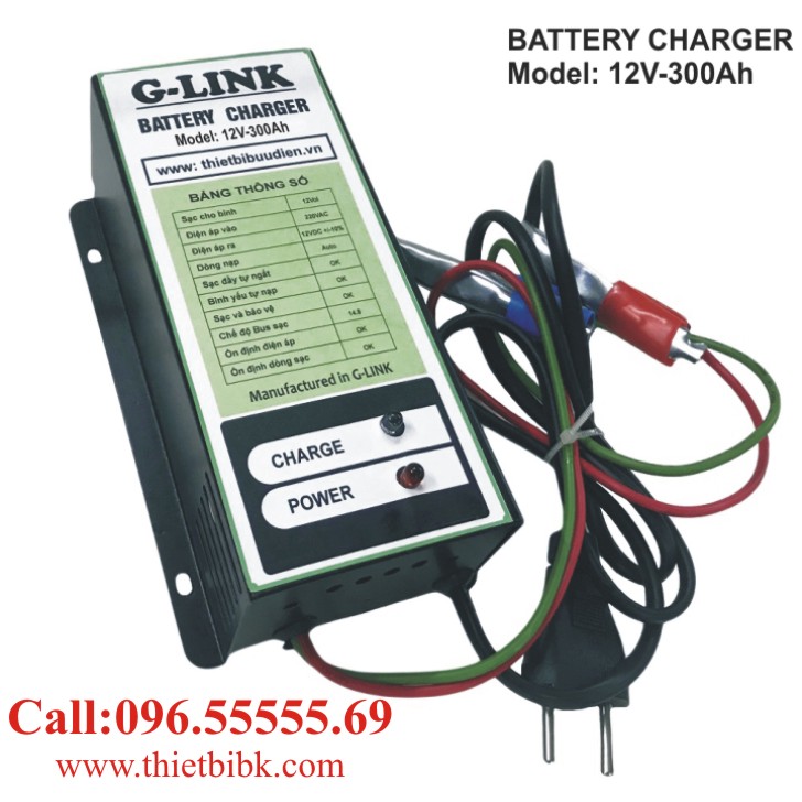 Bộ nạp ắc quy tự động G-LINK G12V-300Ah dùng sạc ắc quy ô tô xe máy