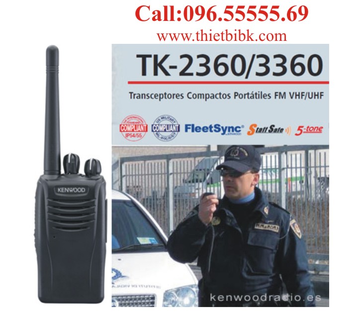 Máy bộ đàm kenwood TK-2360 VHF dùng cho bảo vệ