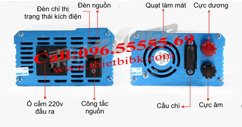 Máy đổi điện không sạc SUOER KDA-1000