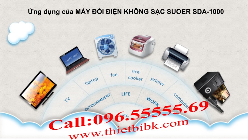 Máy đổi điện không sạc SUOER SDA-1000