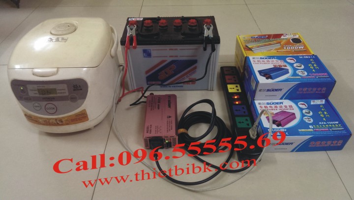 Máy kích điện SUOER KFA 1000W Power inverter chạy nồi cơm điện, máy tính, đèn , quạt..