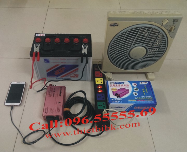 Máy kích điện SUOER KFA 1000W Power inverter dùng cho gia đình, cửa hàng