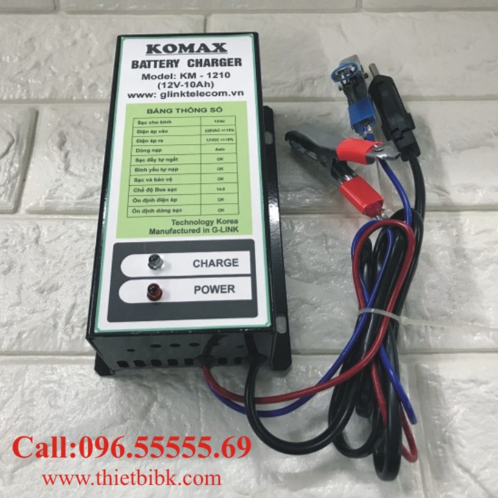 Sạc ắc quy tự động KOMAX KM-1210 12V 100Ah dùng sạc ắc quy máy phát điện